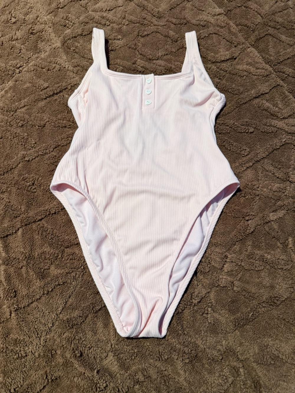 Stoney Clover Ribbed Padded 1 Piece Swim Suit Size Small